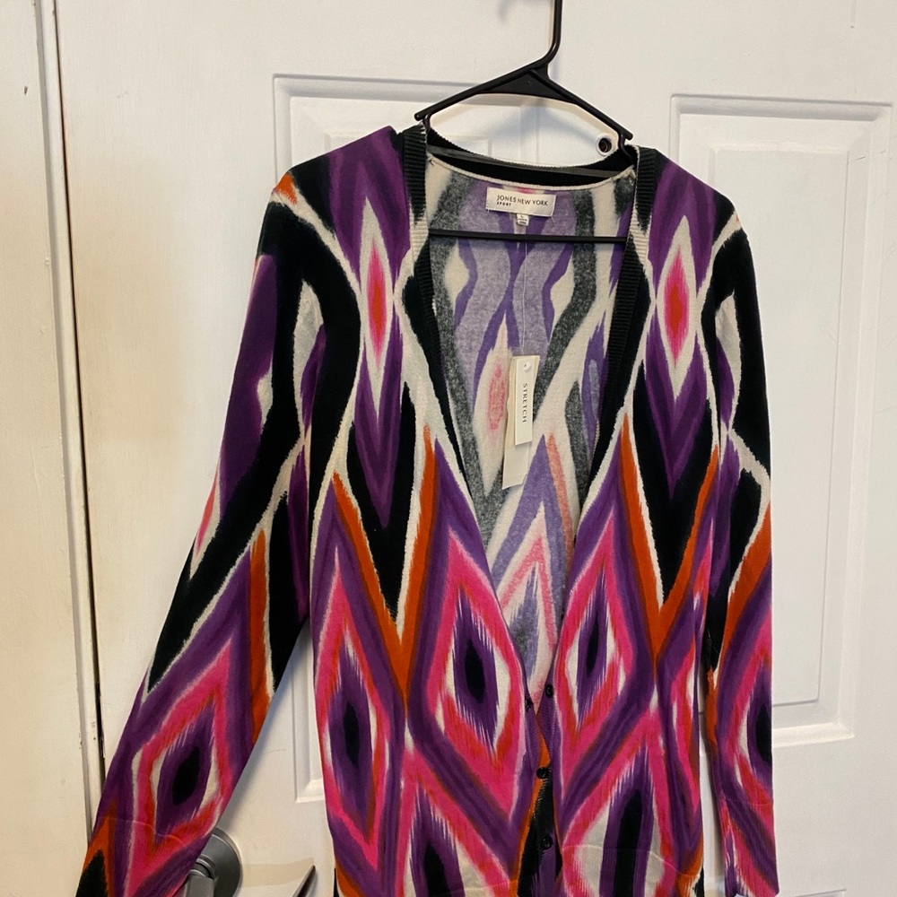 Jones New York multicolored Cardigan NWT